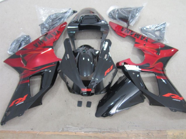 00-01 Black Red YZF R1 Motorcycle Fairings 00-01 Black Red YZF R1 Motorcycle Fairings