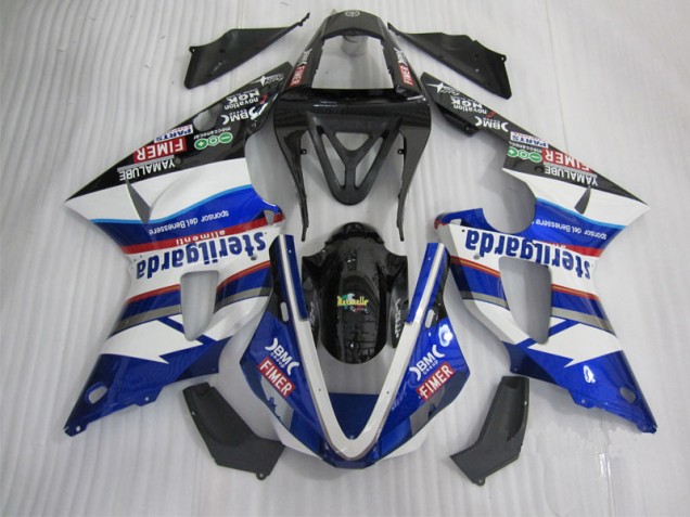 00-01 Black White Blue Santander YZF R1 Motorcycle Fairings