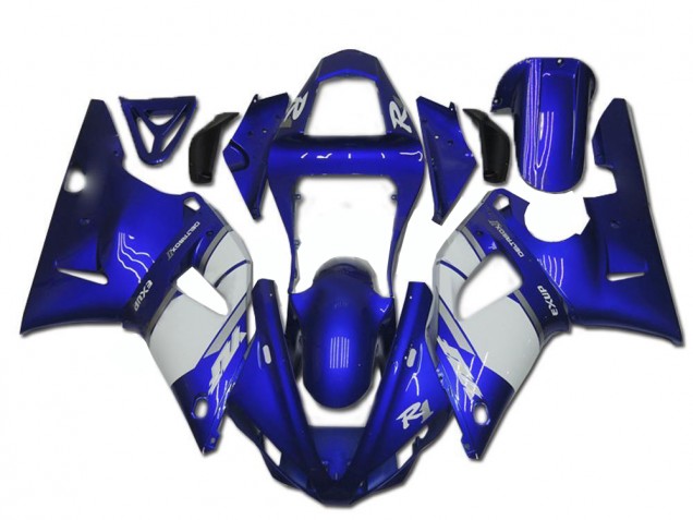 00-01 Blue White YZF R1 Motorcycle Fairings 00-01 Blue White YZF R1 Motorcycle Fairings