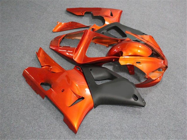 00-01 Orange Black YZF R1 Motorcycle Fairings 00-01 Orange Black YZF R1 Motorcycle Fairings