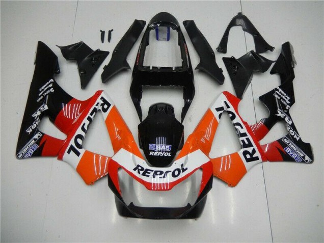 00-01 Orange Red Black Repsol CBR900RR 929RR Motorcycle Fairings 00-01 Orange Red Black Repsol CBR900RR 929RR Motorcycle Fairings