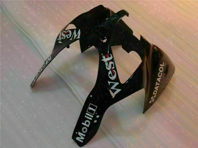 00-02 Black West Ninja ZX6R Motorcycle Fairings