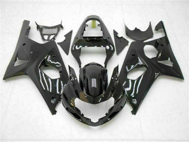 00-02 Glossy Black GSXR 1000 Motorcycle Fairings