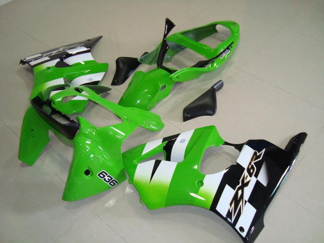 00-02 Green Black ZX6R Motorcycle Fairing Kits 00-02 Green Black ZX6R Motorcycle Fairing Kits