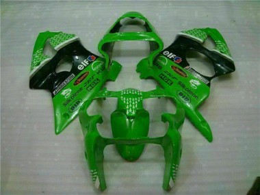 00-02 Green Black ZX6R Motorcycle Fairing