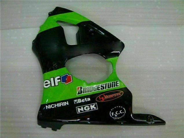 00-02 Green ZX6R Motorcycle Fairings 00-02 Green ZX6R Motorcycle Fairings