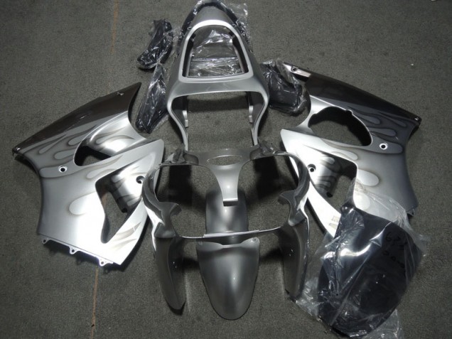 00-02 Silver Flame ZX6R Motorcycle Fairings