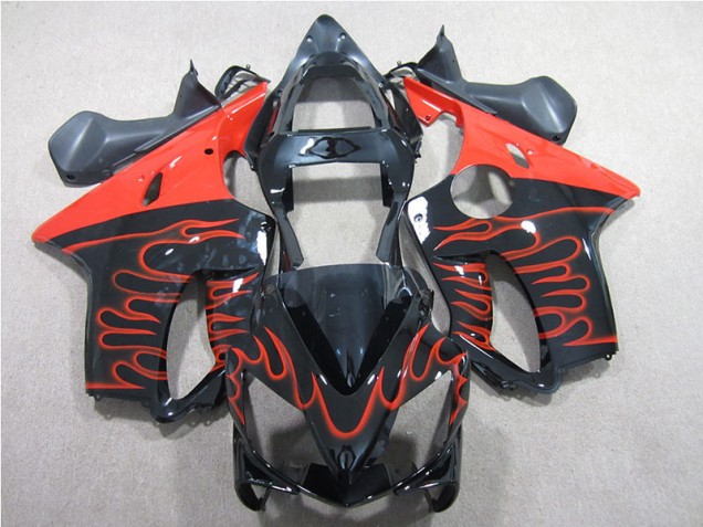 01-03 Black Red Flame CBR600 F4i Motorcycle Fairings 01-03 Black Red Flame CBR600 F4i Motorcycle Fairings