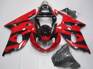 01-03 Black Red GSXR 750 Motorcycle Fairing