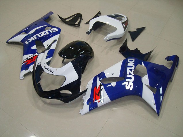 01-03 Blue White GSXR 750 Motorcycle Fairing 01-03 Blue White GSXR 750 Motorcycle Fairing