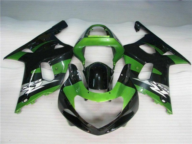 01-03 Green Black GSXR 600/750 Motorcycle Fairings 01-03 Green Black GSXR 600/750 Motorcycle Fairings