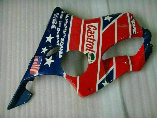 01-03 Red White Blue Castrol Cycle World CBR600 F4i Motorcycle Fairings