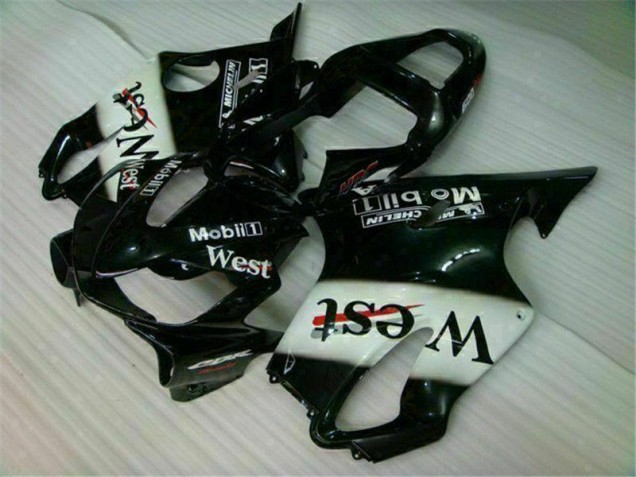 01-03 White Black West CBR600 F4i Motorcycle Fairings 01-03 White Black West CBR600 F4i Motorcycle Fairings