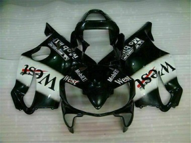 01-03 White Black West CBR600 F4i Motorcycle Fairings
