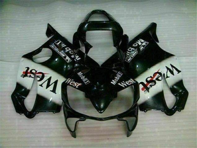 01-03 White Black West CBR600 F4i Motorcycle Fairings 01-03 White Black West CBR600 F4i Motorcycle Fairings