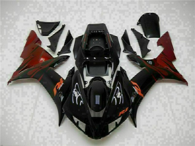 02-03 Black YZF R1 ABS Fairings 02-03 Black YZF R1 ABS Fairings