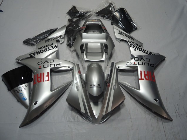 02-03 Silver Fiat YZF R1 Motorcycle Fairings 02-03 Silver Fiat YZF R1 Motorcycle Fairings