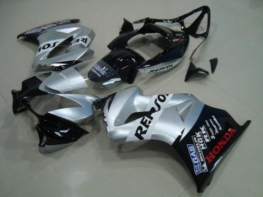 02-13 Silver Repsol VFR800 Motorcycle Fairings
