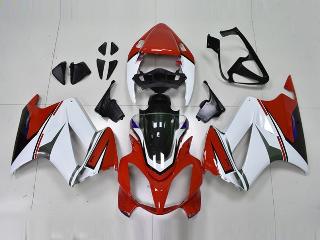 02-13 White Red VFR800 Motorcycle Fairings