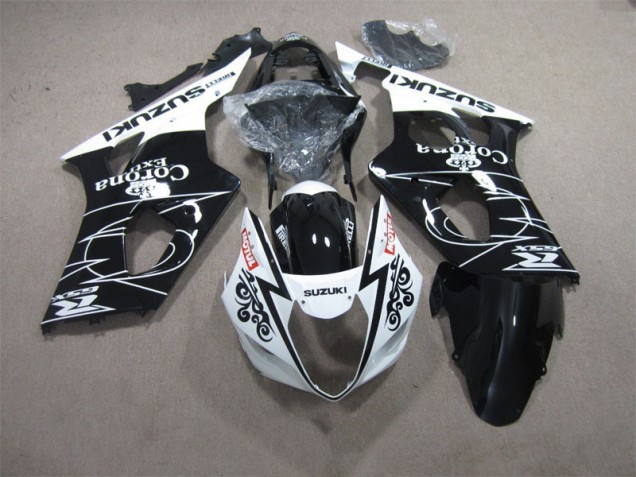 03-04 Black White Corona Extra Motul GSXR 1000 Motorcycle Fairings