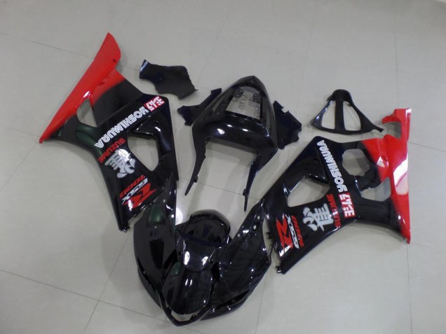 03-04 Black and Red GSXR 1000 Motorcycle Fairings 03-04 Black and Red GSXR 1000 Motorcycle Fairings