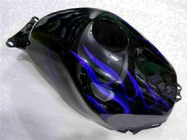 03-04 Black with Blue Flame CBR600RR Motorcycle Fairings 03-04 Black with Blue Flame CBR600RR Motorcycle Fairings
