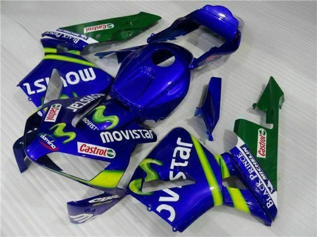 03-04 Blue Green Movistar Castrol CBR600RR Motorcycle Fairings 03-04 Blue Green Movistar Castrol CBR600RR Motorcycle Fairings