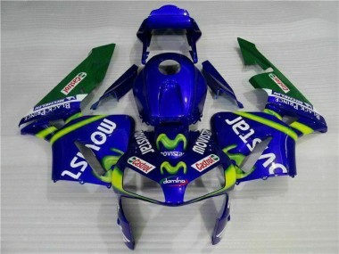 03-04 Blue Green Movistar Castrol CBR600RR Motorcycle Fairings