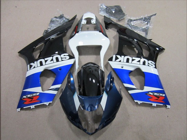 03-04 Blue White Decal GSXR 1000 Motorcycle Fairings