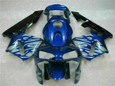 03-04 Blue with Silver Flame CBR600RR Motorcycle Fairings