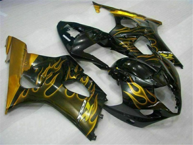 03-04 Gold Black GSXR 1000 Motorcycle Fairings