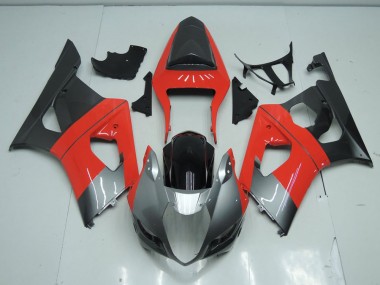 03-04 Red and Grey GSXR 1000 Motorcycle Fairings