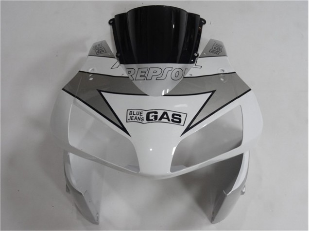 03-04 Silver White Black Repsol CBR600RR Motorcycle Fairing