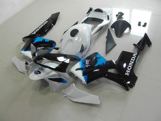 03-04 White Black Blue CBR600RR Motorcycle Fairing 03-04 White Black Blue CBR600RR Motorcycle Fairing