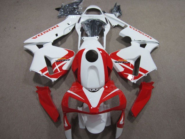 03-04 White Red CBR600RR Motorcycle Fairings 03-04 White Red CBR600RR Motorcycle Fairings