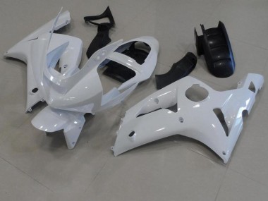 03-04 White ZX6R Motorcycle Fairings