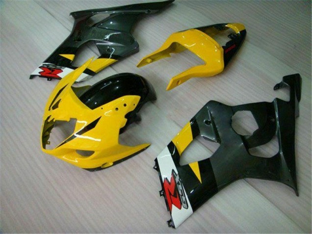 03-04 Yellow Black GSXR 1000 Motorcycle Fairings 03-04 Yellow Black GSXR 1000 Motorcycle Fairings