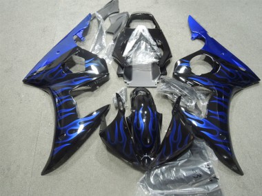 03-05 Black Blue Flame YZF R6 Motorcycle Fairing