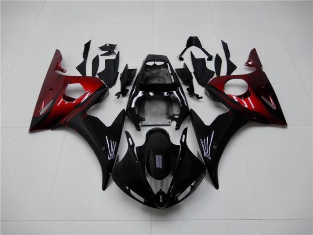 03-05 Black Red YZF R6 Motorcycle Fairings 03-05 Black Red YZF R6 Motorcycle Fairings