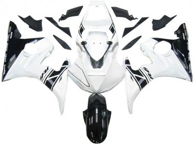 03-05 Black White Tribal YZF R6 Motorcycle Fairings