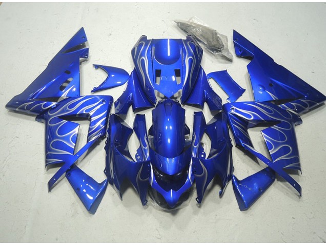 03-05 Blue White Flame ZX10R Motorcycle Fairings 03-05 Blue White Flame ZX10R Motorcycle Fairings
