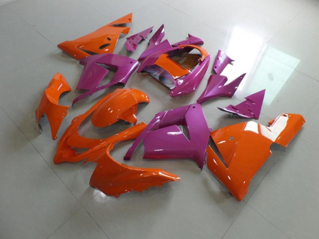 03-05 Orange and Pink ZX10R Motorcycle Fairings 03-05 Orange and Pink ZX10R Motorcycle Fairings