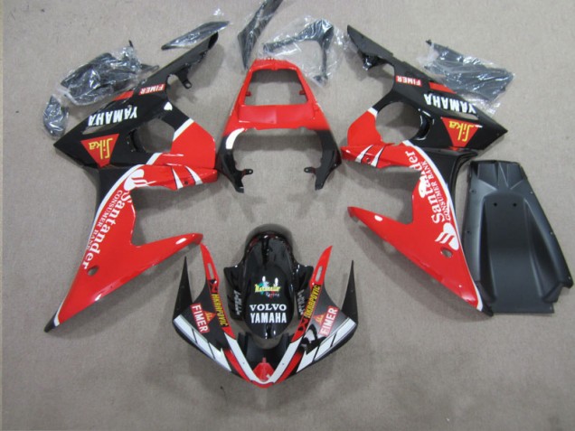 03-05 Red Black Santander YZF R6 Motorcycle Fairings 03-05 Red Black Santander YZF R6 Motorcycle Fairings