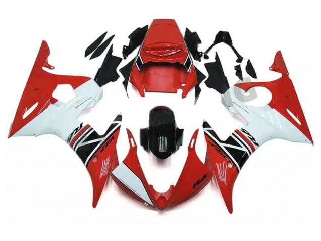 03-05 Red White Black YZF R6 Motorcycle Fairings