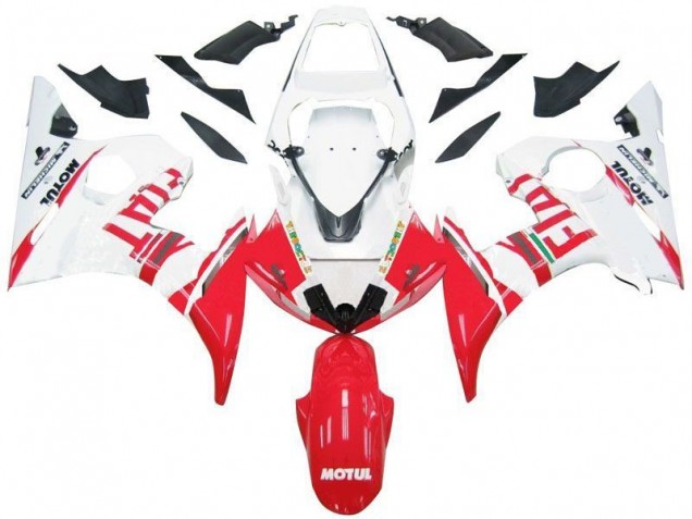 03-05 White Red Fiat YZF R6 Motorcycle Fairings 03-05 White Red Fiat YZF R6 Motorcycle Fairings
