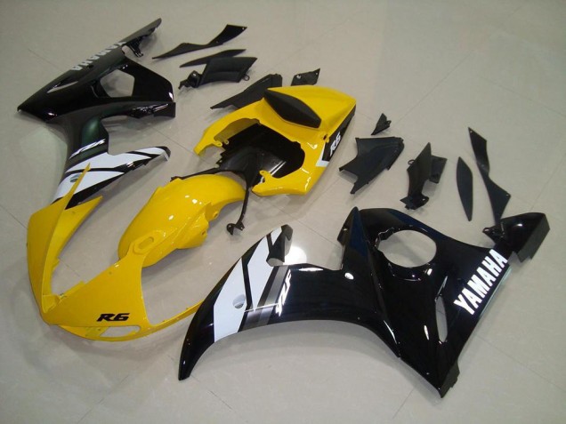 03-05 Yellow Black YZF R6 Motorcycle Fairings 03-05 Yellow Black YZF R6 Motorcycle Fairings