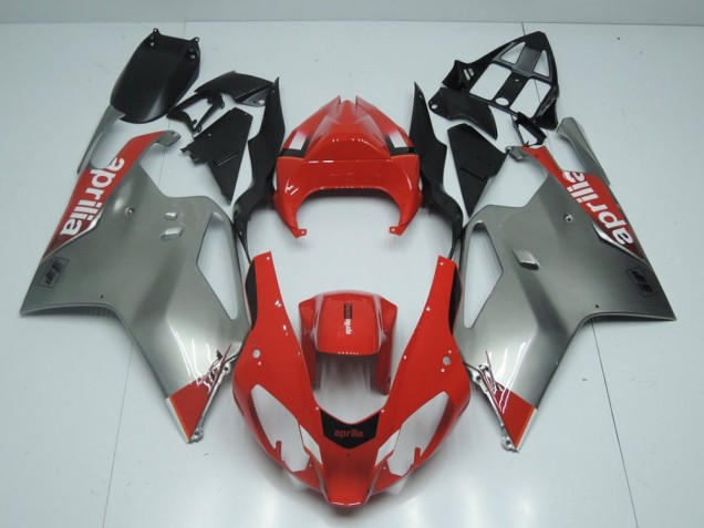 03-06 Silver and Red RSV1000 Motorcycle Fairings