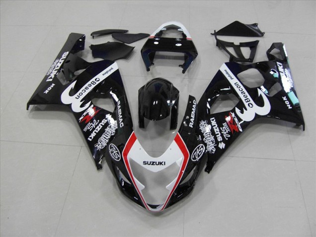 04-05 Black Red Beacon GSXR 750 Motorcycle Fairings
