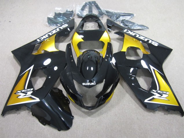 04-05 Black Yellow GSXR 600 Motorcycle Fairings 04-05 Black Yellow GSXR 600 Motorcycle Fairings
