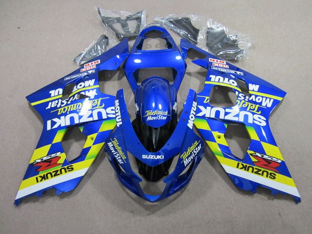 04-05 Blue Telefunica Movistar Motul GSXR 750 Motorcycle Fairings 04-05 Blue Telefunica Movistar Motul GSXR 750 Motorcycle Fairings